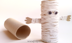 Momias de papel higiénico para Halloween
