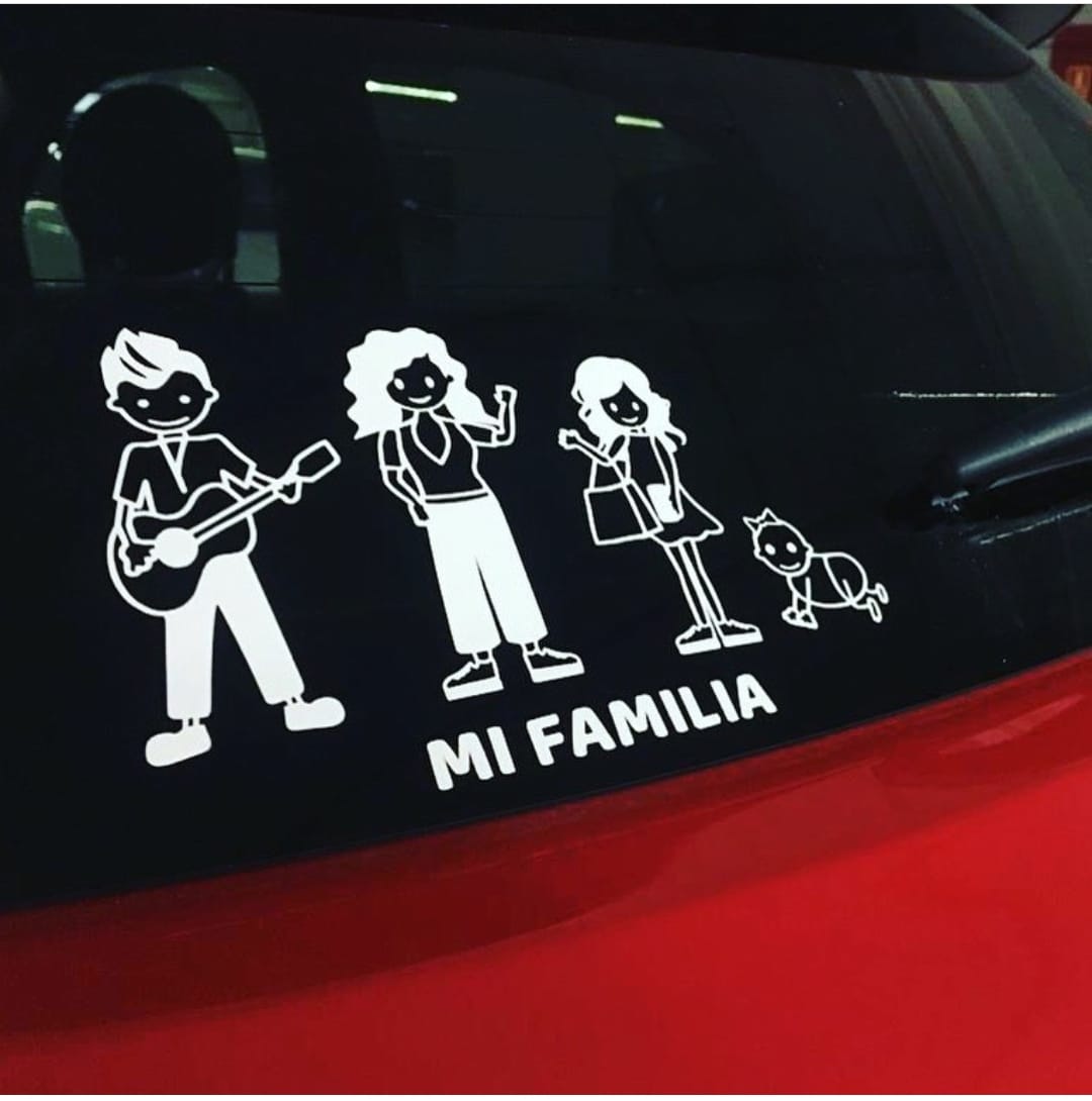 PEGATINAS FAMILIA PERSONALIZADA. Pegatinea.com, ¡Diseña tu familia! ✨  Ideales para decorar tu coche, moto, portátil, móvil 💛💛💛   ¡Para, By  Pegatinea