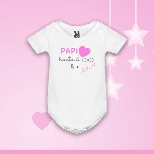 Body "Papi Amor Infinito" en rosa