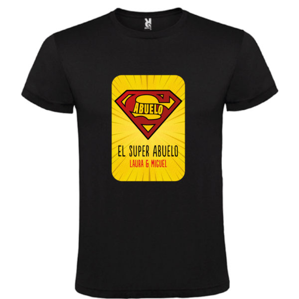 Camiseta personalizada "Super Abuelo 2" - negra