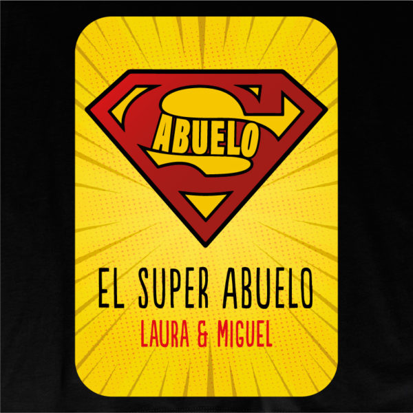 Dibujo camiseta personalizada "Super Abuelo2" - negra