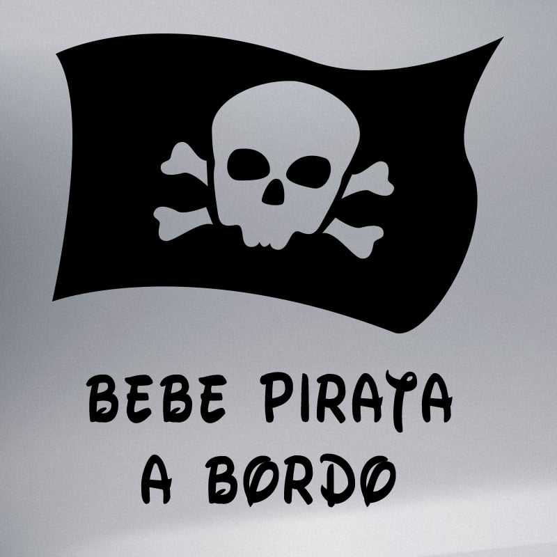Vinilo decorativo bandera pirata